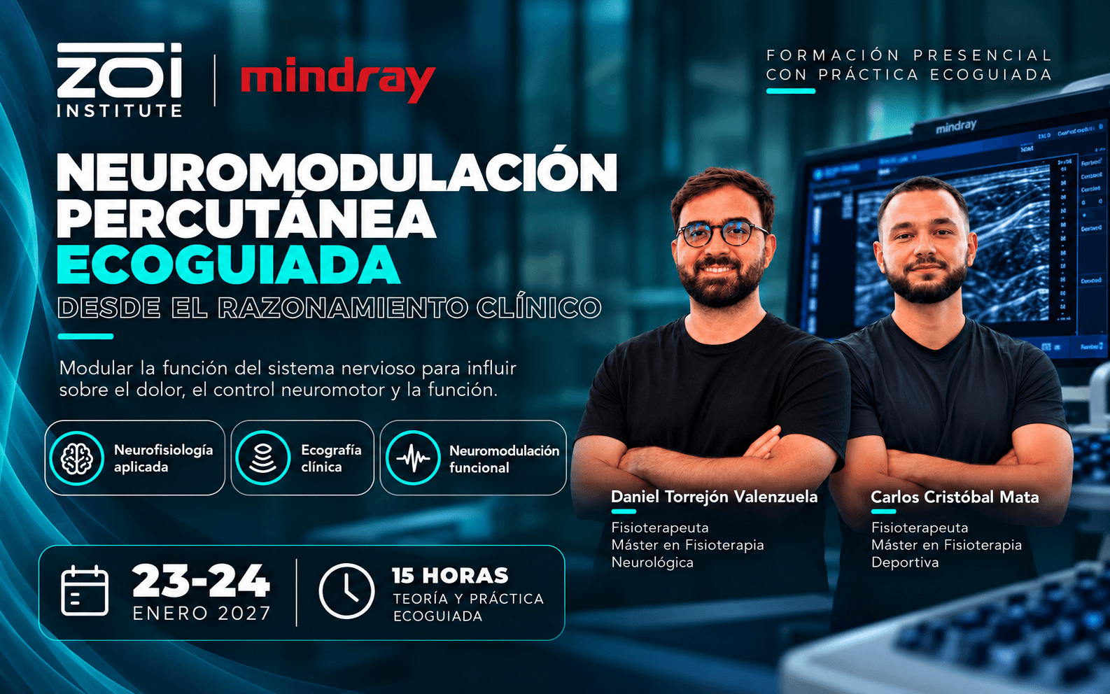 Curso de Neuromodulación percutánea ecoguiada con Daniel Torrejón Valenzuela y Carlos Cristóbal Mata